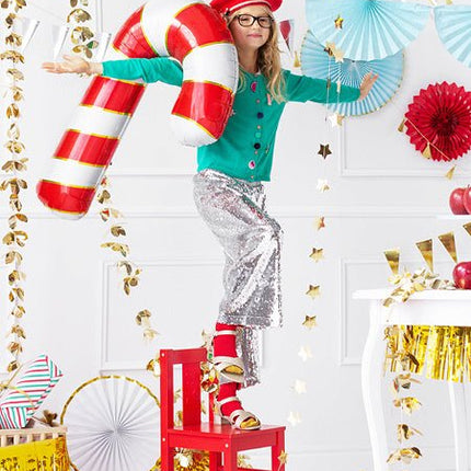 Helium Ballon Zuurstok Rood Leeg 82cm van Partydeco koop je bij Partywinkel