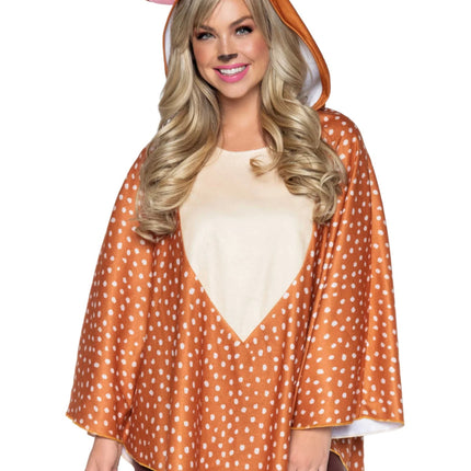 Hert Poncho Dames Leg Avenue - Partywinkel - 714718551135