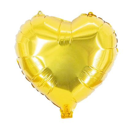 Palloncino a forma di cuore con elio, dorato lucido, vuoto, 45 cm