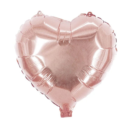 Palloncino a forma di cuore con elio, oro rosa lucido, vuoto, 45 cm