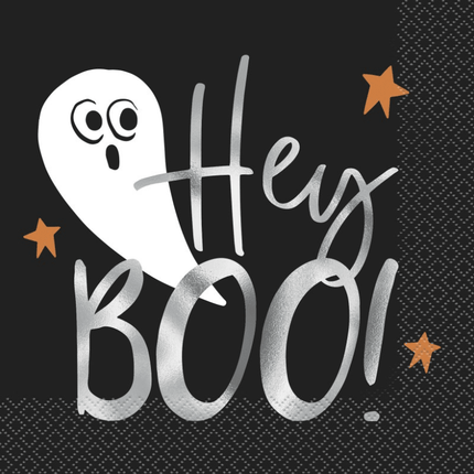 Hey Boo Halloween Servetten 16st van Unique koop je bij Partywinkel