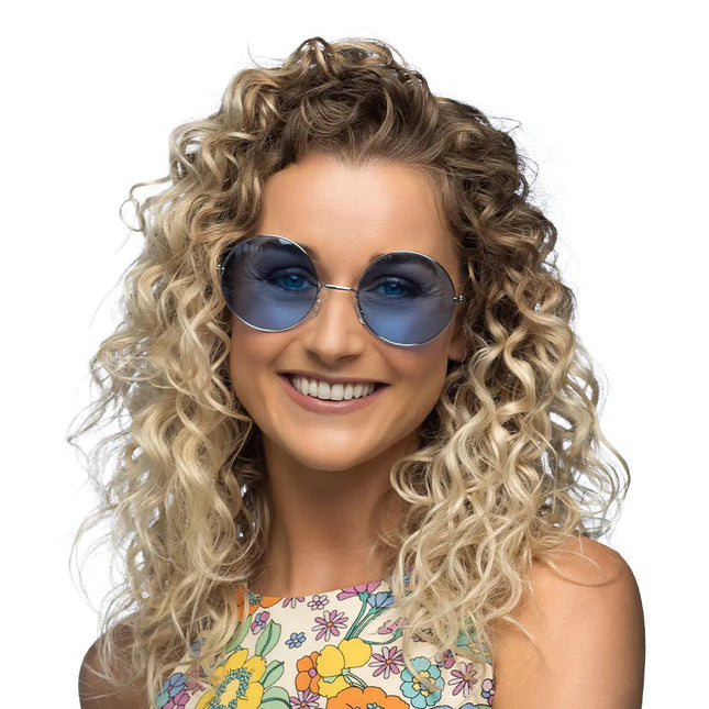 Hippie 60S Bril Blauw Xl - Partywinkel - 8712026445636