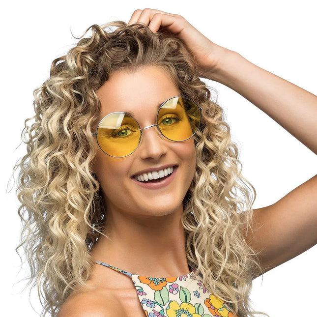 Hippie 60S Bril Geel Xl - Partywinkel - 8712026445667