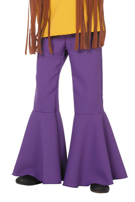Hippie 60S Broek Paars Kind van Wilbers & Wilbers koop je bij Partywinkel