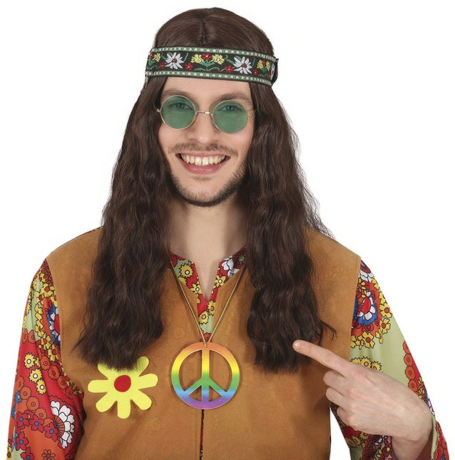 Hippie 60S Ketting Gekleurd van Fiestas Guirca koop je bij Partywinkel