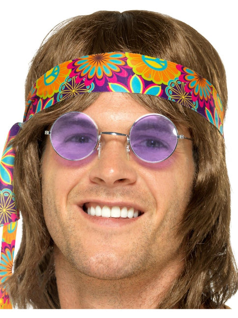 Hippie Bril Paars van Smiffys koop je bij Partywinkel