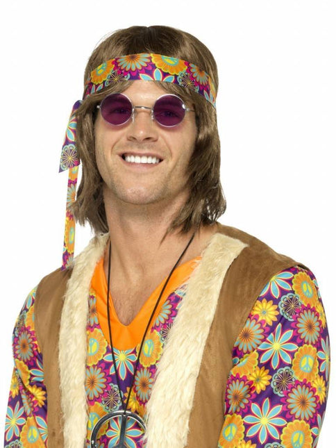 Hippie Bril Paars van Smiffys koop je bij Partywinkel