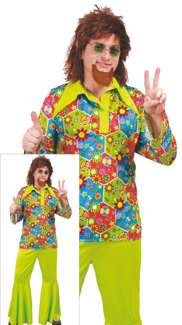Mens The Hippie Hippy Costume 60s 1960s Groovy Retro Peace And Love Disco Outfit - Foto 6