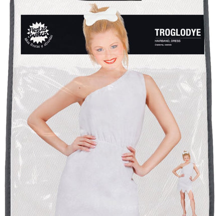 Holbewoner Kostuum Wit Dames van Fiestas Guirca koop je bij Partywinkel