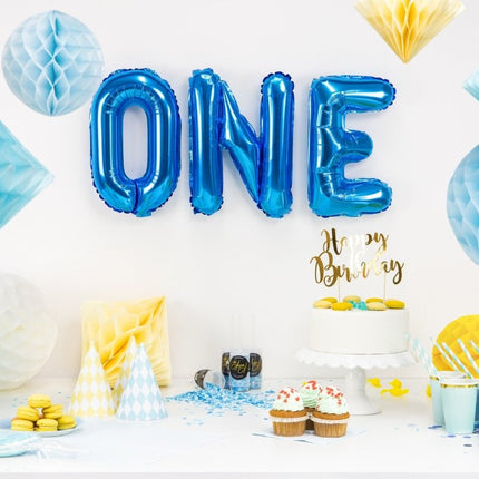 Honeycomb Bal Lichtblauw 40cm van Partydeco koop je bij Partywinkel