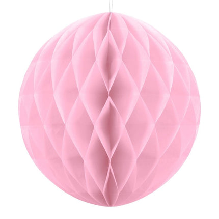 Honeycomb Bal Lichtroze 30cm van Partydeco koop je bij Partywinkel