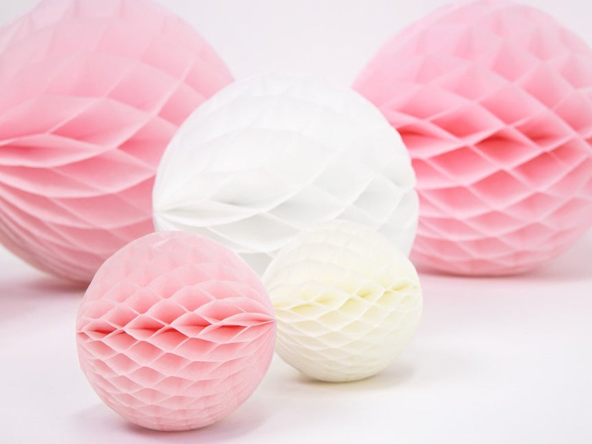 Honeycomb Bal Lichtroze 30cm van Partydeco koop je bij Partywinkel