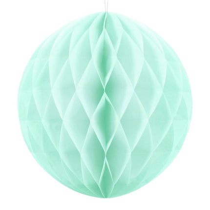 Honeycomb Bal Mintgroen 20cm van Partydeco koop je bij Partywinkel