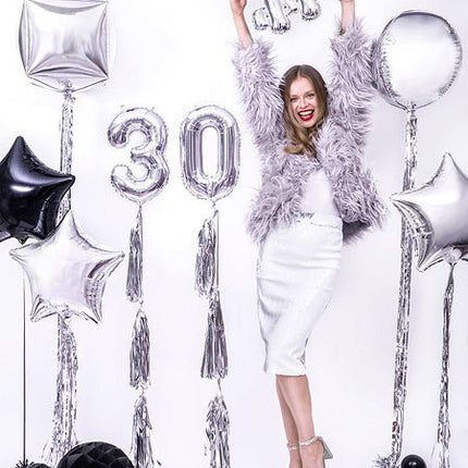 Honeycomb Bal Zwart 30cm van Partydeco koop je bij Partywinkel