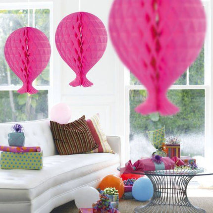 Honeycomb Ballon Fuchsia 37cm van Folat koop je bij Partywinkel
