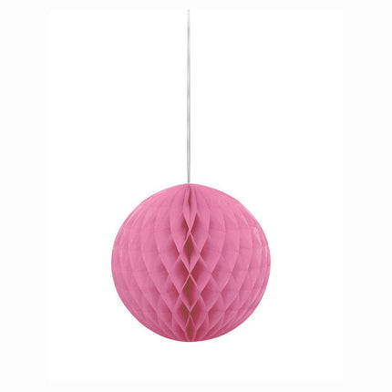 Honeycomb Bol Roze 20cm van Unique koop je bij Partywinkel