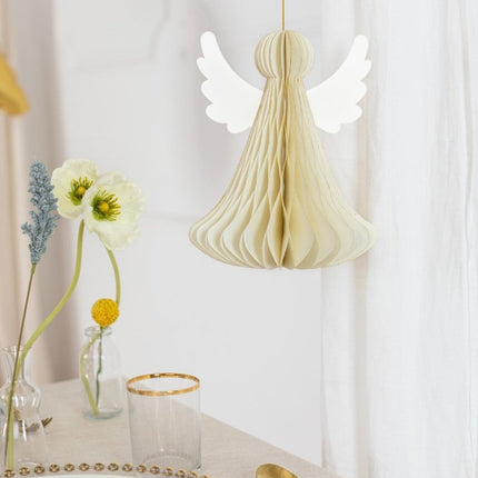 Honeycomb Engel 15cm van Partydeco koop je bij Partywinkel