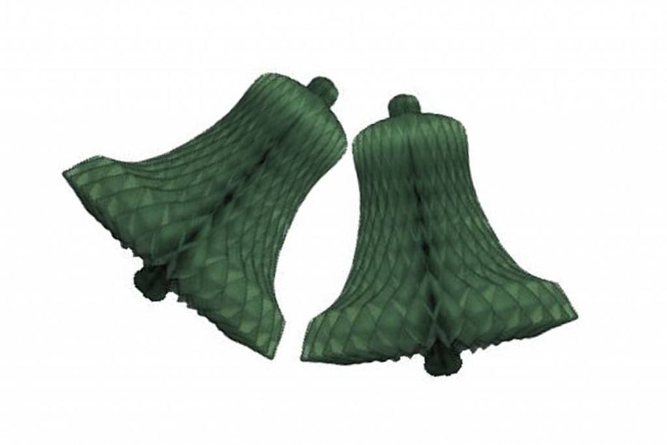 Honeycomb Kerstklok Groen 28cm 2st van Haza Witbaard koop je bij Partywinkel