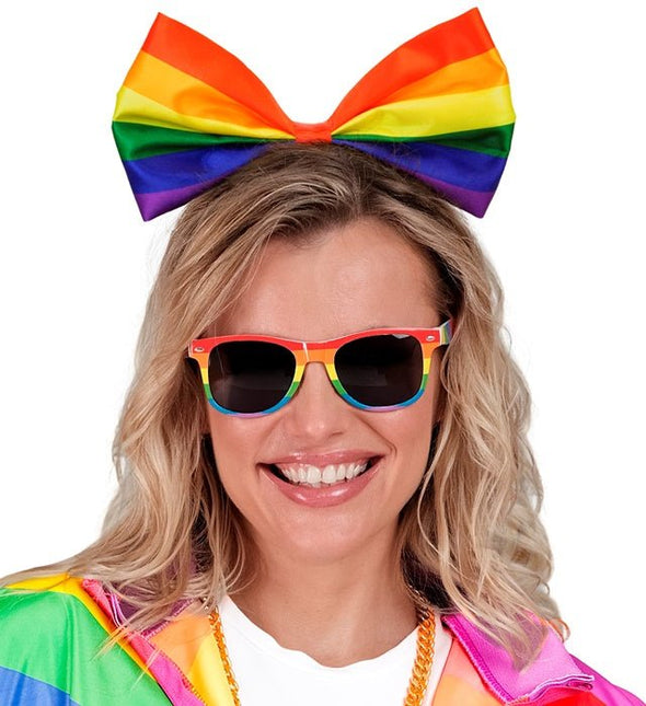 Hoofband Strik Regenboog van Widmann koop je bij Partywinkel