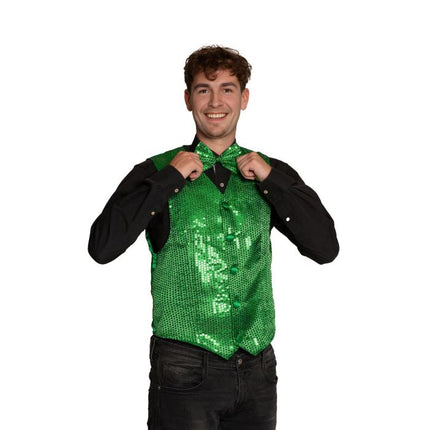 Cardigan + fiocco verde