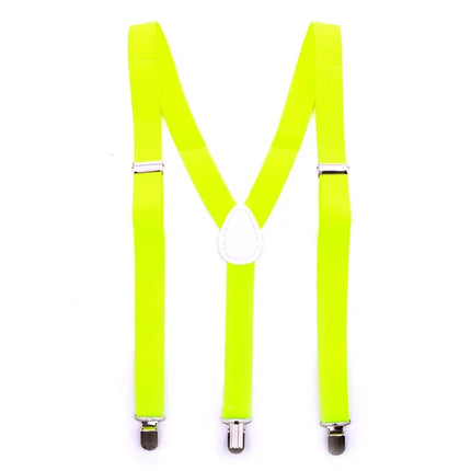 Bretelle giallo neon a tinta unita