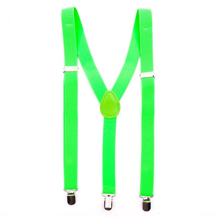 Bretelle verde neon a tinta unita