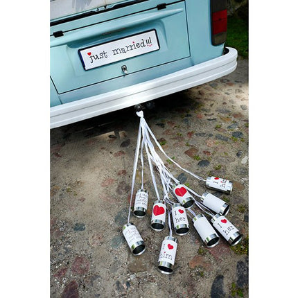 Huwelijksblikken 14cm 5st van Partydeco koop je bij Partywinkel