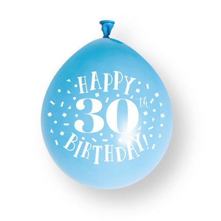 Palloncini in lattice da 10 ct “Happy 30th Birthday” da 23 cm