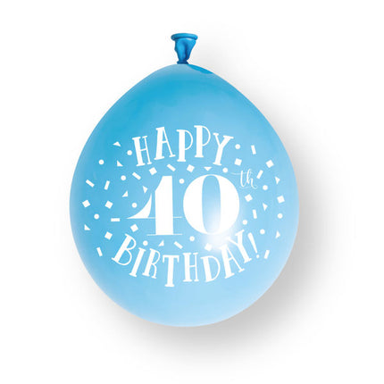 Palloncini in lattice da 10 ct "Happy 40th Birthday" da 23 cm