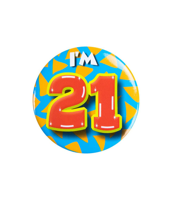 I'm 21 Button 21 Jaar 5,5cm van Paper Dreams koop je bij Partywinkel