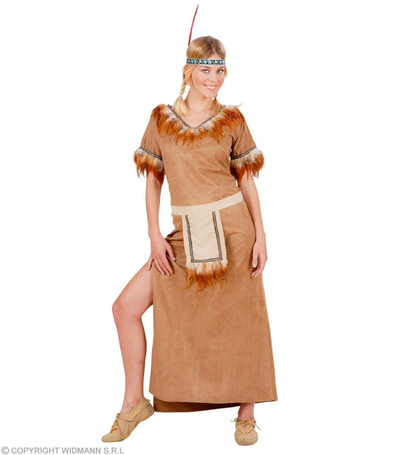 Indiaanse Jurk Bruin Dames - Partywinkel - 8003558057955