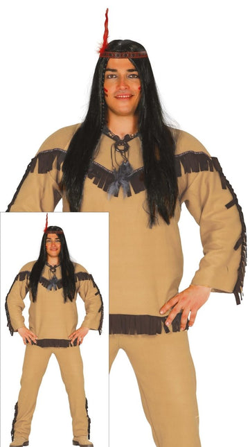 Indianen Kostuum Heren Hoofd 3 delig van Fiestas Guirca koop je bij Partywinkel