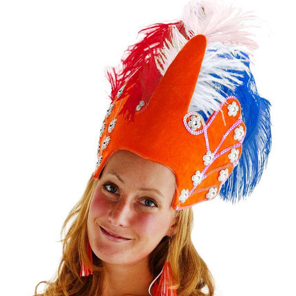 Indianentooi Oranje Rood Wit Blauw van Folat koop je bij Partywinkel