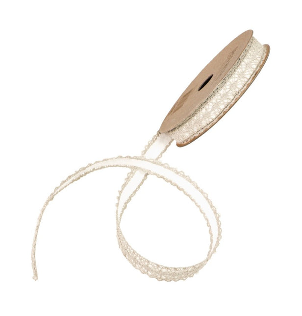 Nastro di pizzo beige autoadesivo 2m