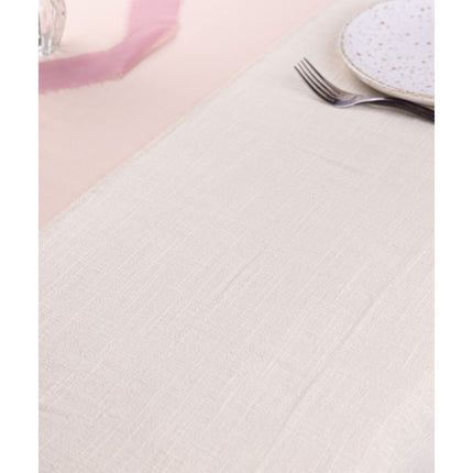 Tovaglia di cotone avorio da 2,4 m