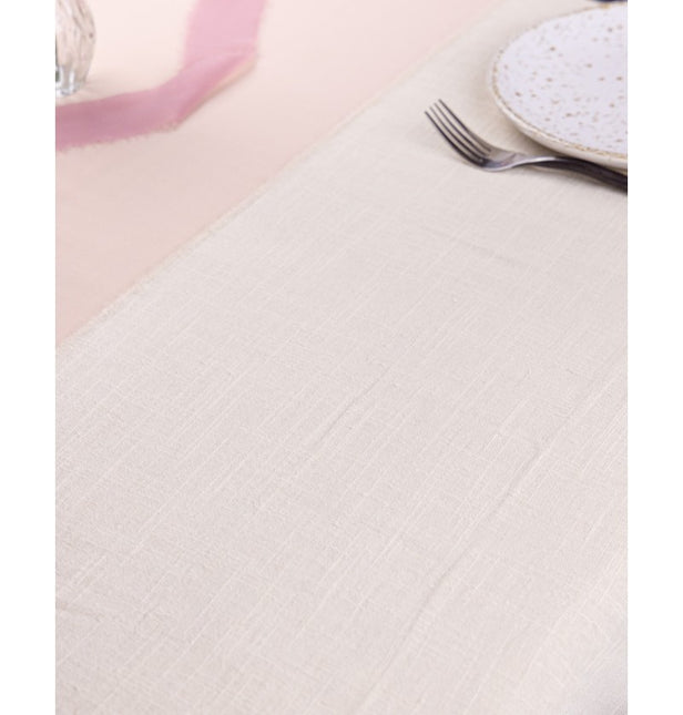 Tovaglia di cotone avorio da 2,4 m
