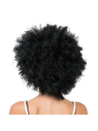 Parrucca afro Jackson, nera, 33 cm