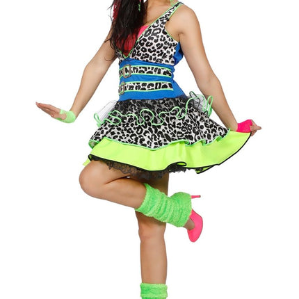 Jaren 80 Jurkje Panterprint van Wilbers & Wilbers koop je bij Partywinkel