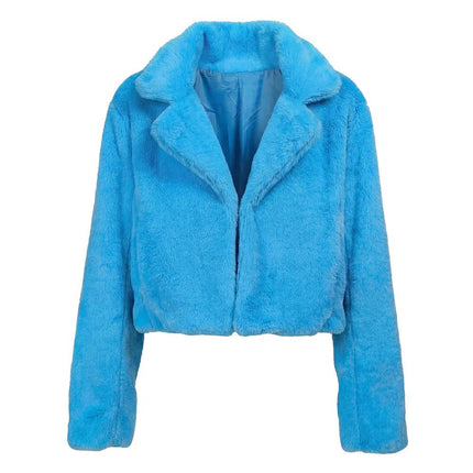 Jasje Fluffy rave turquoise (M/L) van Boland koop je bij Partywinkel