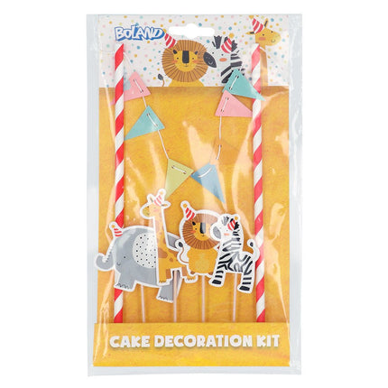 Jungle Taarttopper Jungle Dieren Set 7 delig van Boland koop je bij Partywinkel