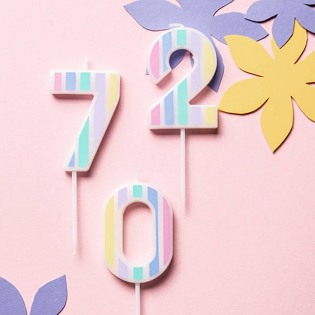 Kaars 0 Jaar Pastel 5cm van Folat koop je bij Partywinkel