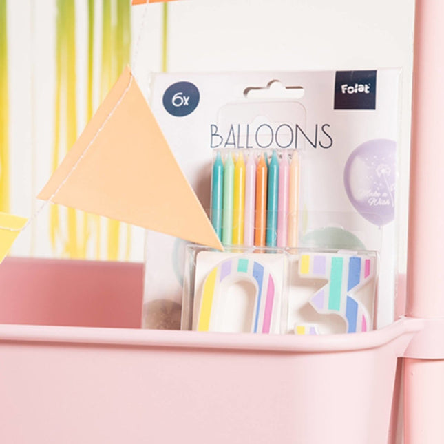 Kaars 0 Jaar Pastel 5cm van Folat koop je bij Partywinkel