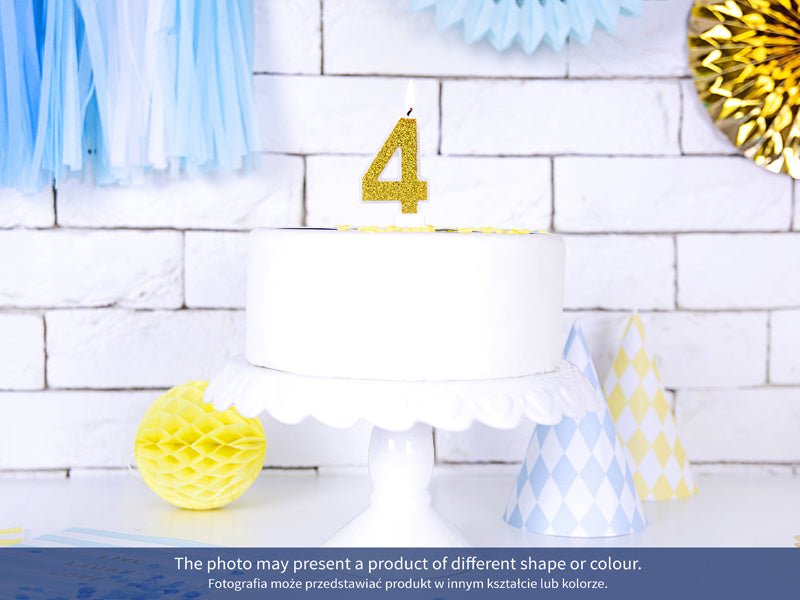 Kaars 6 Jaar Goud 7cm van Partydeco koop je bij Partywinkel