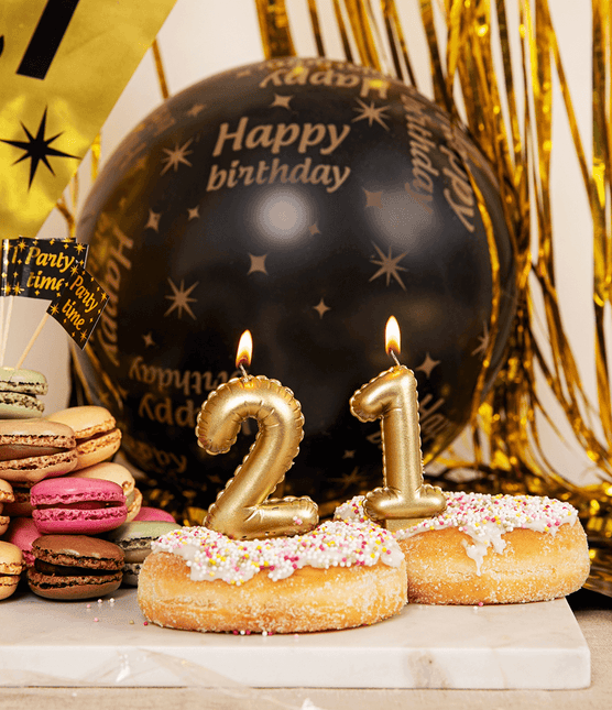 Kaars Folie Ballon Goud 2 10cm van Paper Dreams koop je bij Partywinkel