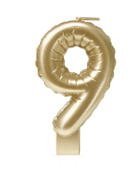 Kaars Folie Ballon Goud 9 10cm van Paper Dreams koop je bij Partywinkel