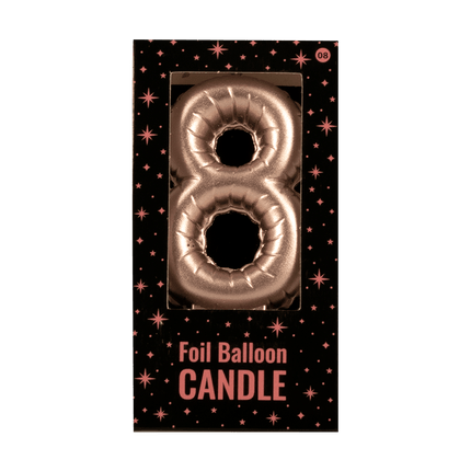 Kaars Folie Ballon Rose Goud 8 10cm van Paper Dreams koop je bij Partywinkel