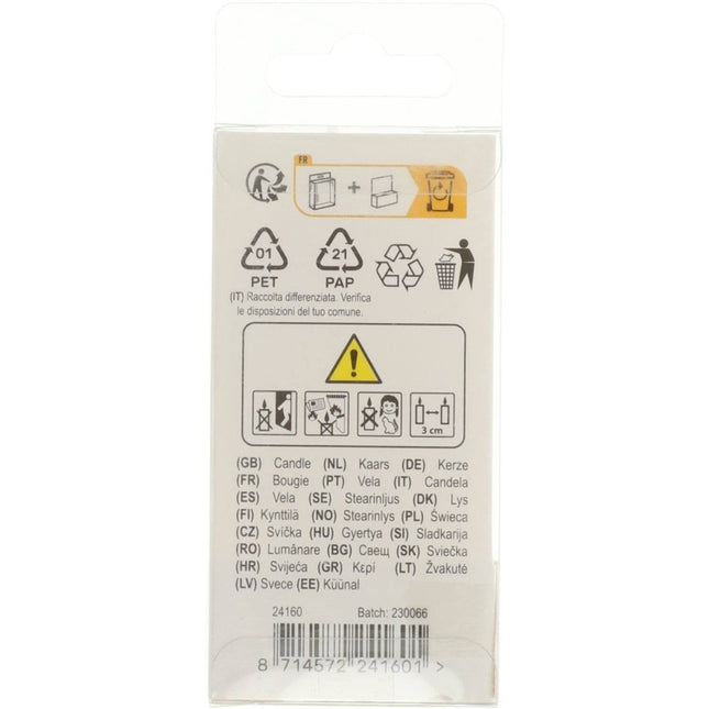 Kaars Simply Chique Silver Cijfer 0 van Folat koop je bij Partywinkel