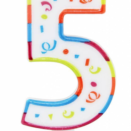 Kaars XL 5 Jaar 17cm van Folat koop je bij Partywinkel