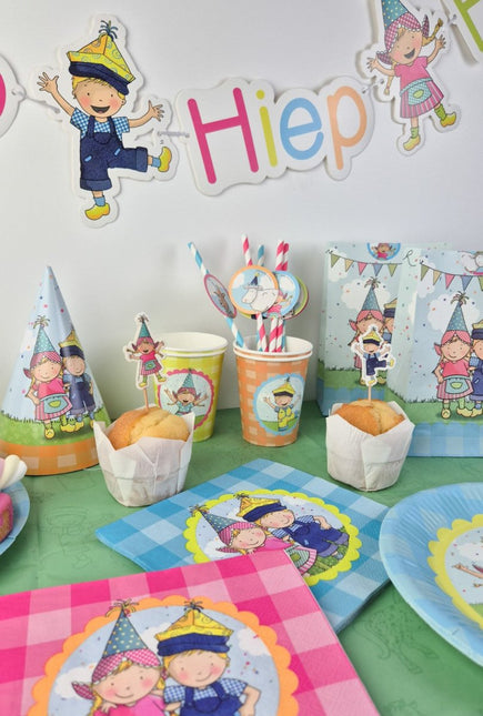 Kaarsje Fien & Teun 15cm van Haza Witbaard koop je bij Partywinkel
