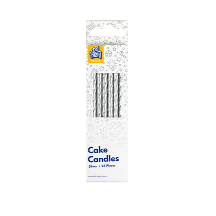 Kaarsjes Zilver 12,5cm van Paper Dreams koop je bij Partywinkel